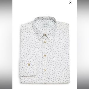 PAUL SMITH Sock & Underwear Print Slim Fit Dress Shirt (size M)